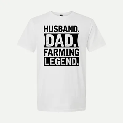 Husband Dad Farming Legend 3 shirt in White