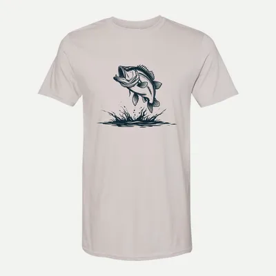 Bass fishing Fathers Day 2 shirt in Ice Grey