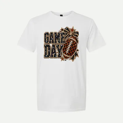 Game Day Football Rhinestone shirt in White