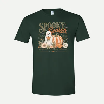 Halloween Spooky Season Retro shirt in Forest