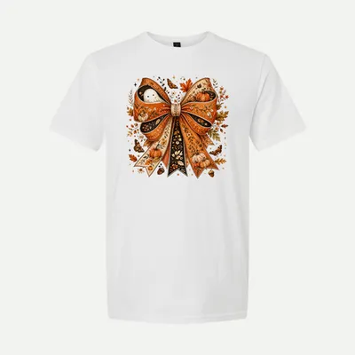 Floral Fall Ghost Coquette PngHalloween shirt in White