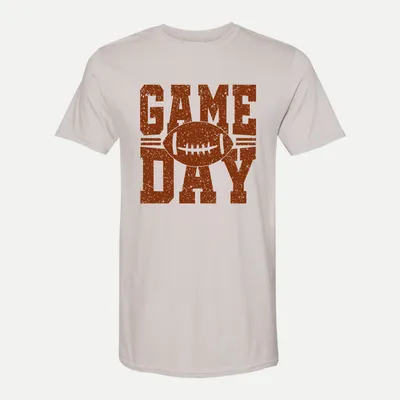 Retro Football Game Day 4 shirt in Ice Grey