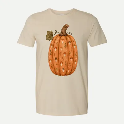 Preppy Boho Fall Pumpkin Clipart 3 shirt in Natural