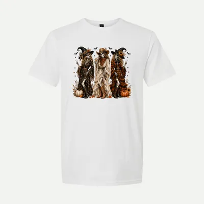 Western Halloween Skeleton shirt in White
