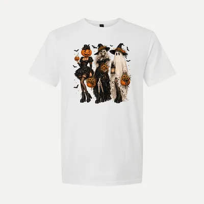 Retro Halloween Spooky Girl Squad shirt in White