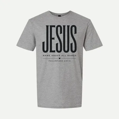 Jesus Christian Name Above All 2 shirt in Sport Grey
