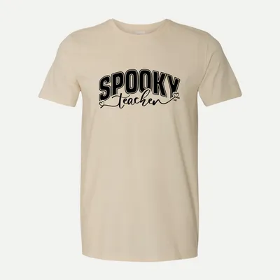 Spooky Teacher Svg Halloween Teacher shirt in Natural