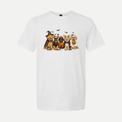 Cute Halloween Fall Dog Lover shirt in White