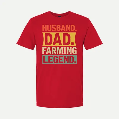 Husband Dad Farming Legend 1 shirt in Red