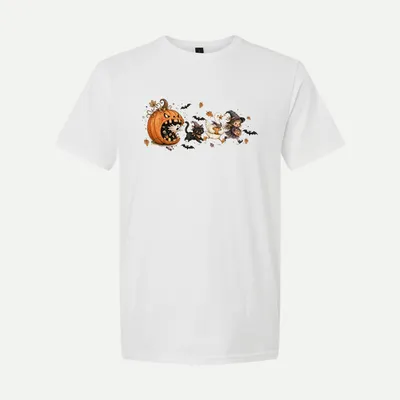 Spooky Pumpkin Chase Halloween shirt in White