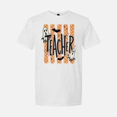 Halloween Teacher Ghost shirt in White