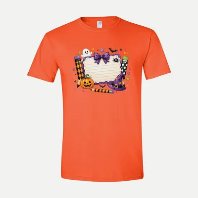 Halloween School Frame shirt in Orange