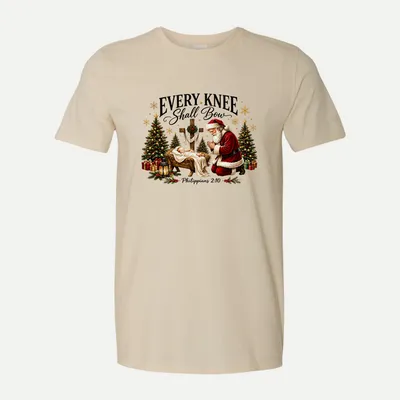 Santa Christmas Jesus Christian shirt in Natural