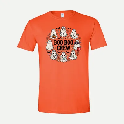 Halloween Nurse Ghost Boo shirt in Orange