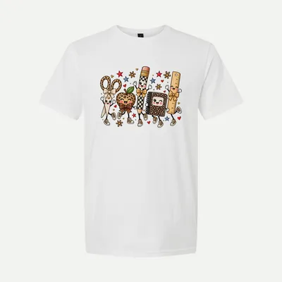 Teacher Halloween School Supplies shirt in White
