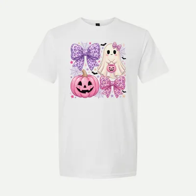 Preppy Coquette Ghost Halloween shirt in White