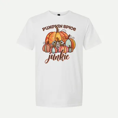 Pumpkin Spice Fall Sublimation shirt in White