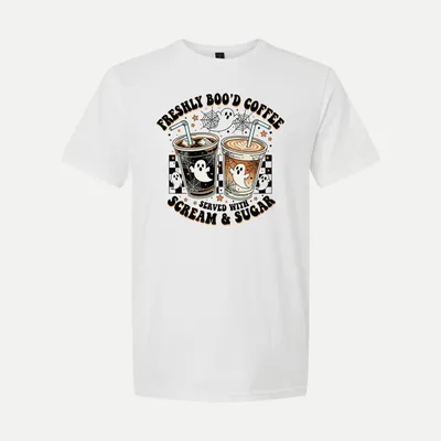 Freshly Bood Coffee Halloween Fall shirt in White