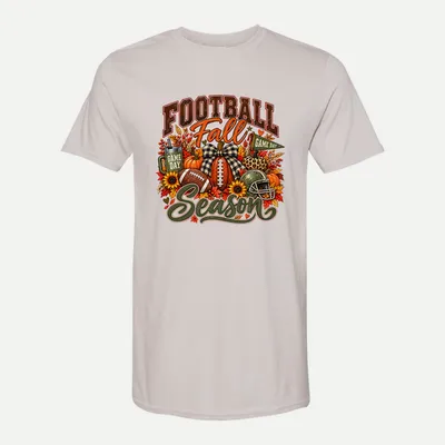 Football Fall Season Game Day shirt in Ice Grey