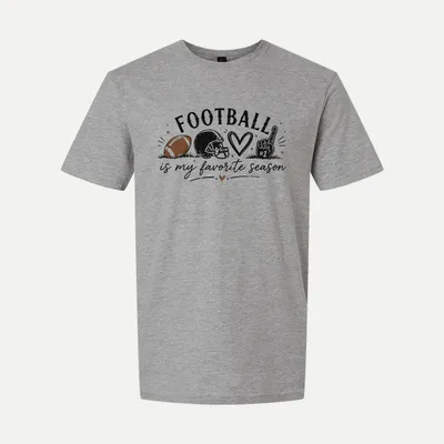 Trendy Football Season Game Day shirt in Sport Grey