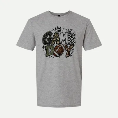 Retro Game Day Football 1 shirt in Sport Grey