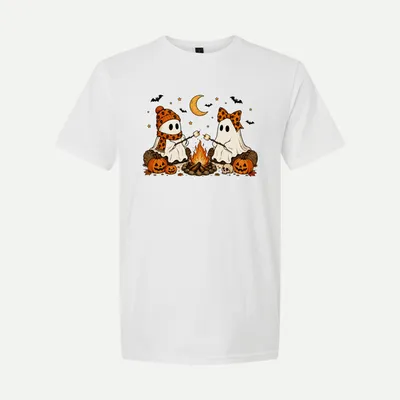 Halloween Cute Ghost Camping Fall shirt in White