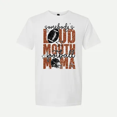 Loud Mouth Football Mama Game shirt in White