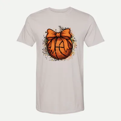 Coquette Basketball Bow 1 shirt in Ice Grey