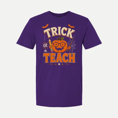 Halloween Teacher Trick Or Teach shirt in Purple