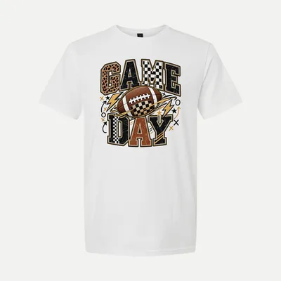Grunge Game Day Football 2 shirt in White