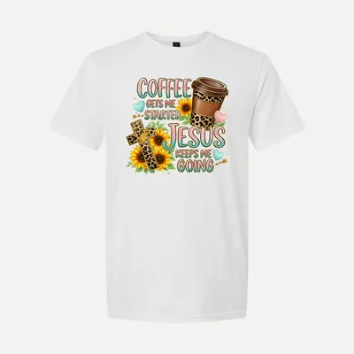 Coffee Jesus Christian Graphic shirt in White
