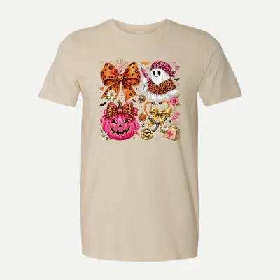 Halloween Nurse Ghost Bow shirt in Natural