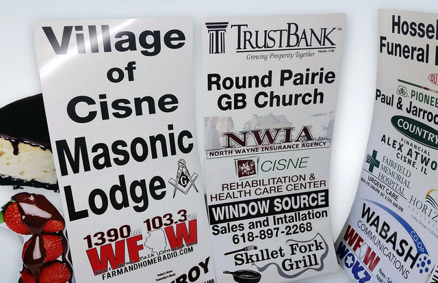 Custom printed 4 mm corrugated plastic sign boards in several sizes, full color on white coroplast panels