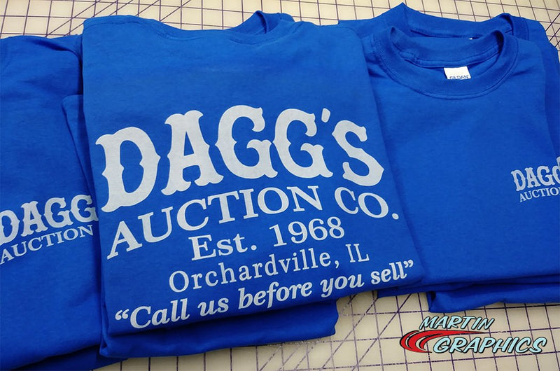 Dagg auction shirt — custom apparel