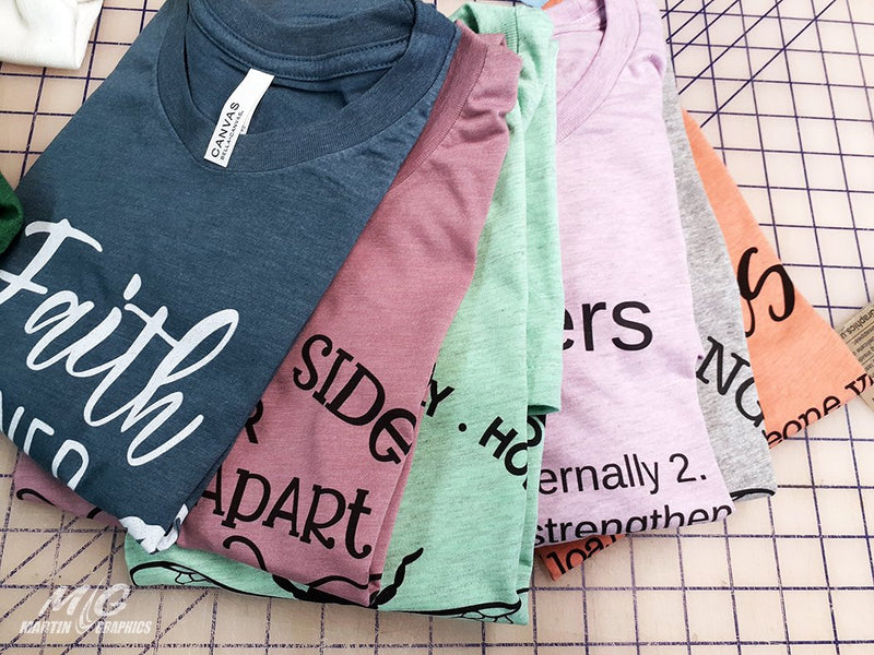 Shirt colors — custom apparel