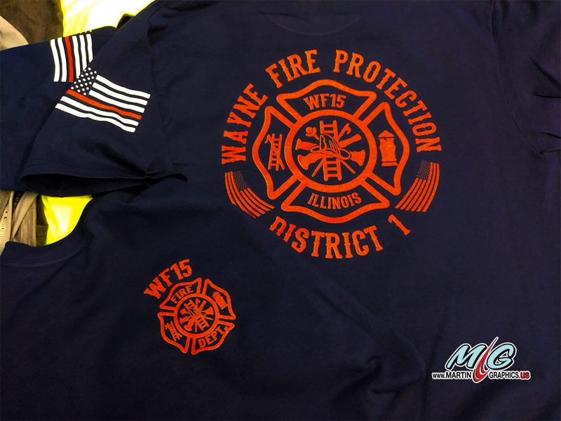 Wayne fire protection shirt — custom apparel