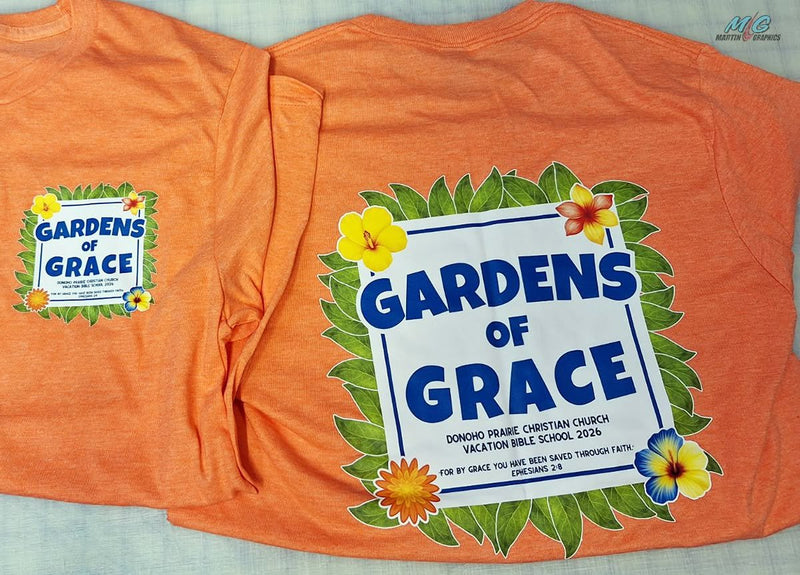 Gardens of Grace vacation Bible school shirts