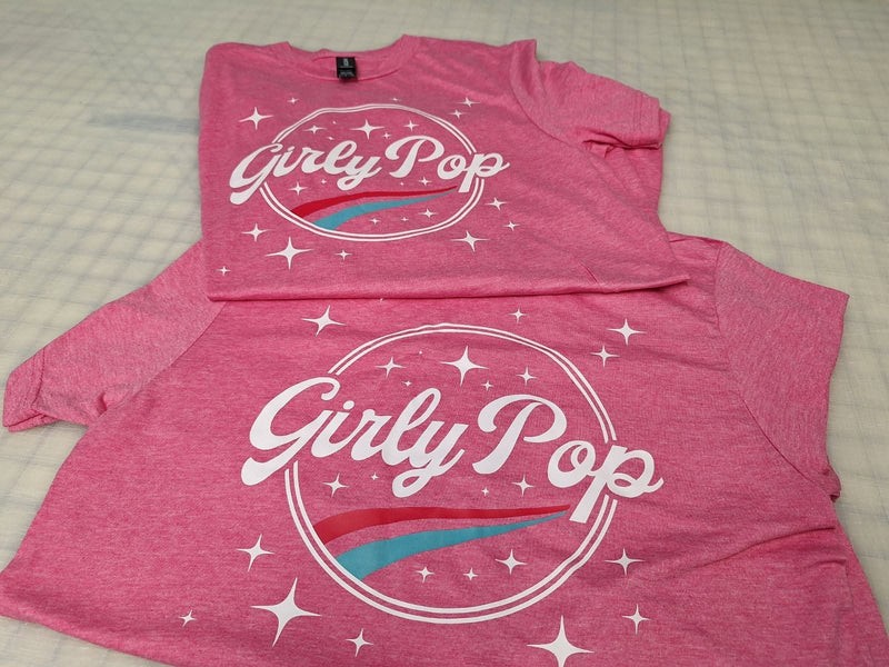 Girly Pop tees — full color DTF print