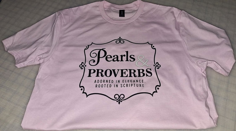 Pearls & Proverbs shirts — full color DTF print
