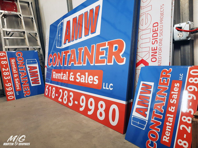 Amw container — custom signage