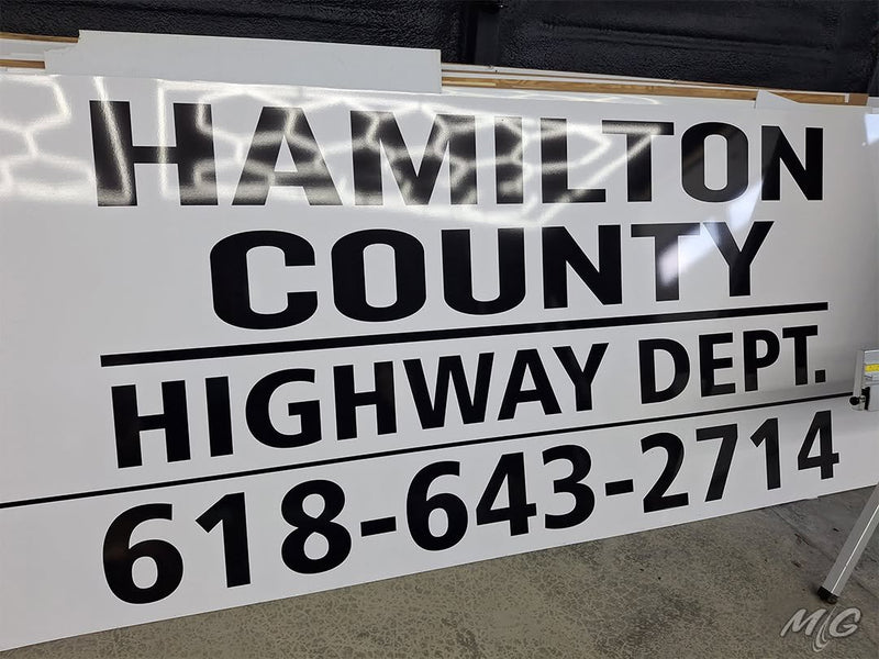Hamilton County Highway Department sign