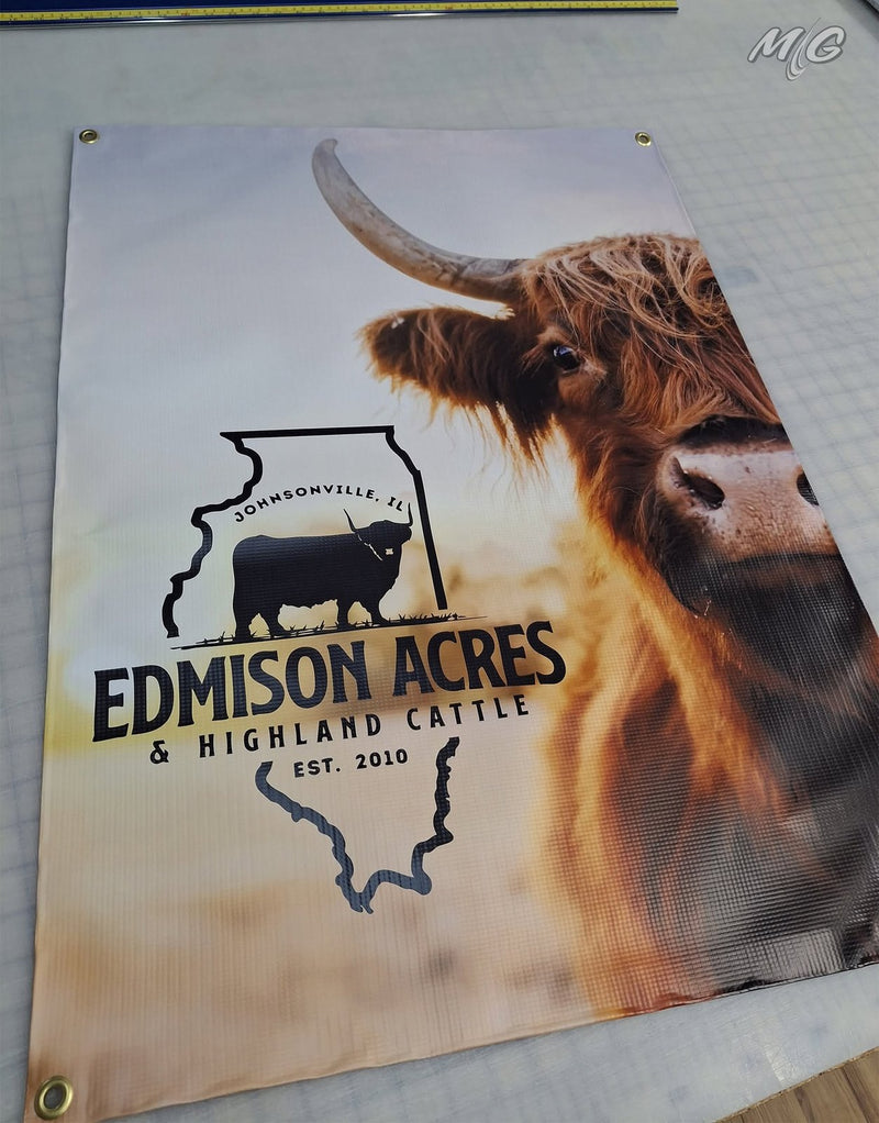 Edmison Acres Highland cattle banner