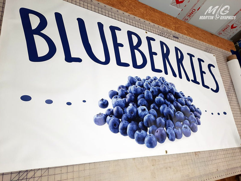 Blueberries — custom signage