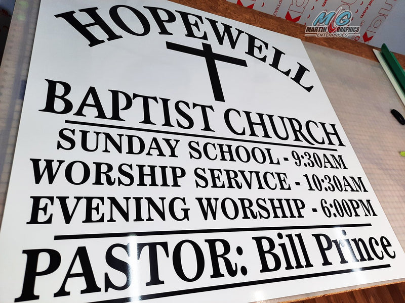 Church — custom signage
