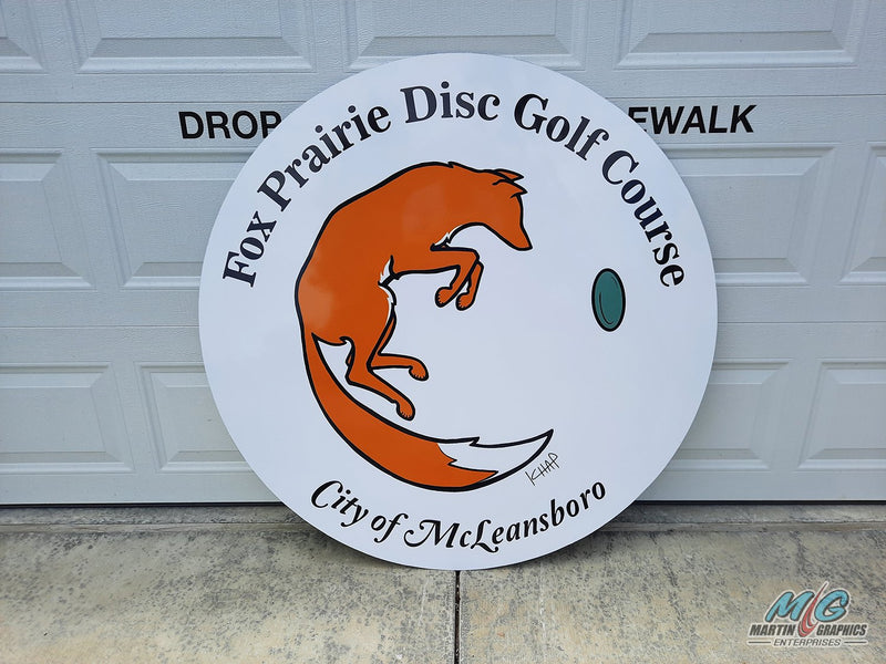 Fox disc — custom signage