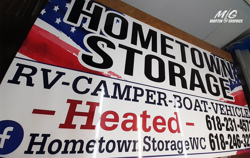 Hometown storage — custom signage