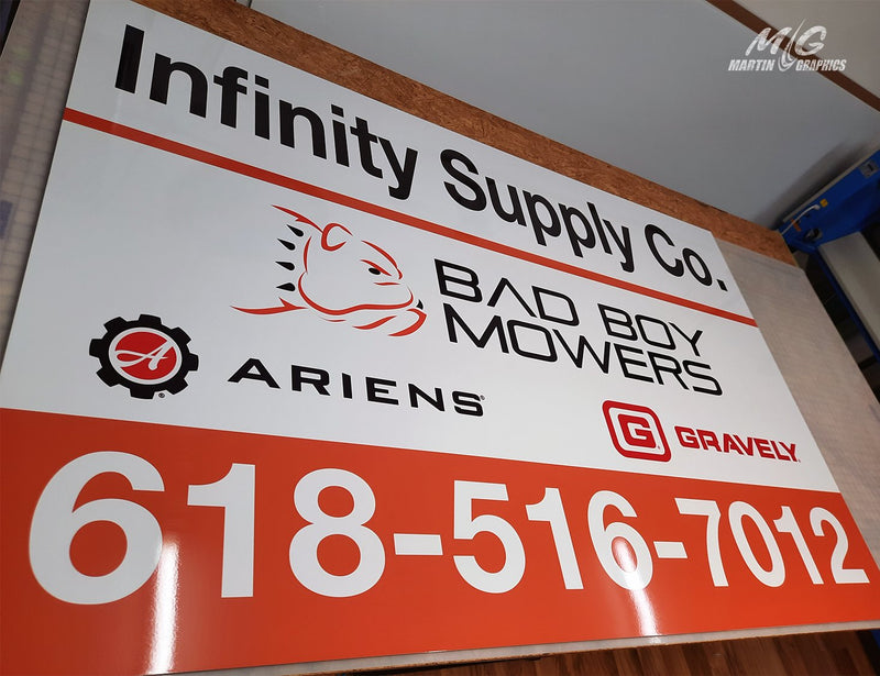 Infinity supply co — custom signage