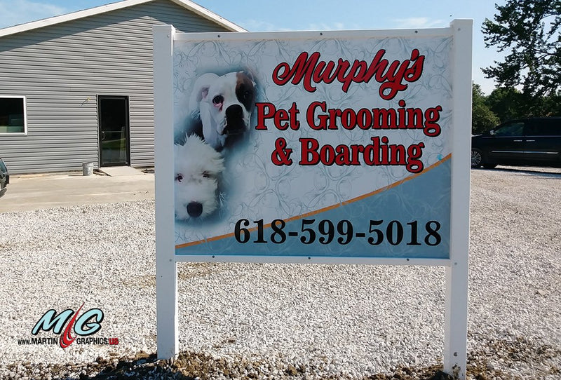 Murphy pet grooming — custom signage