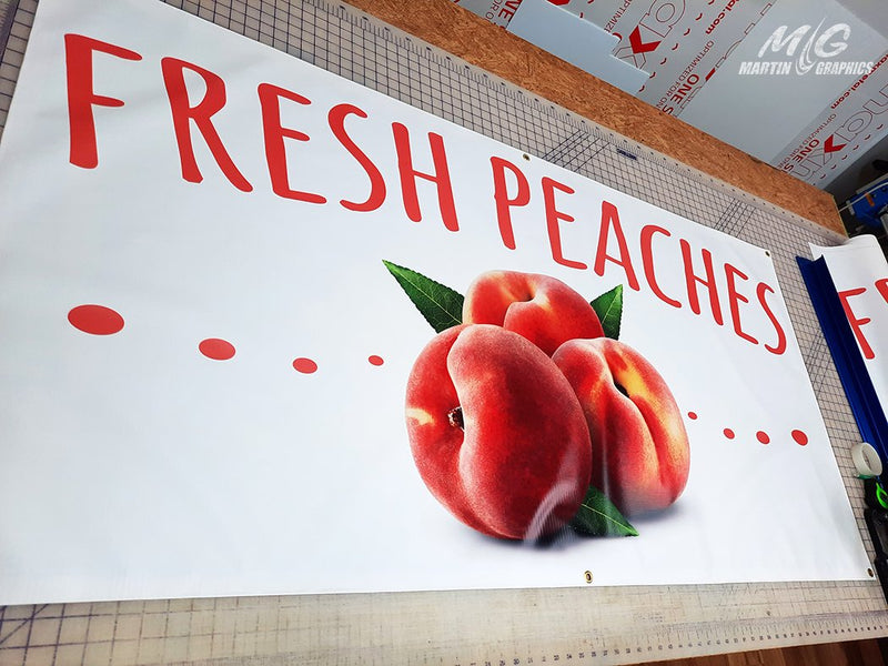 Peaches — custom signage