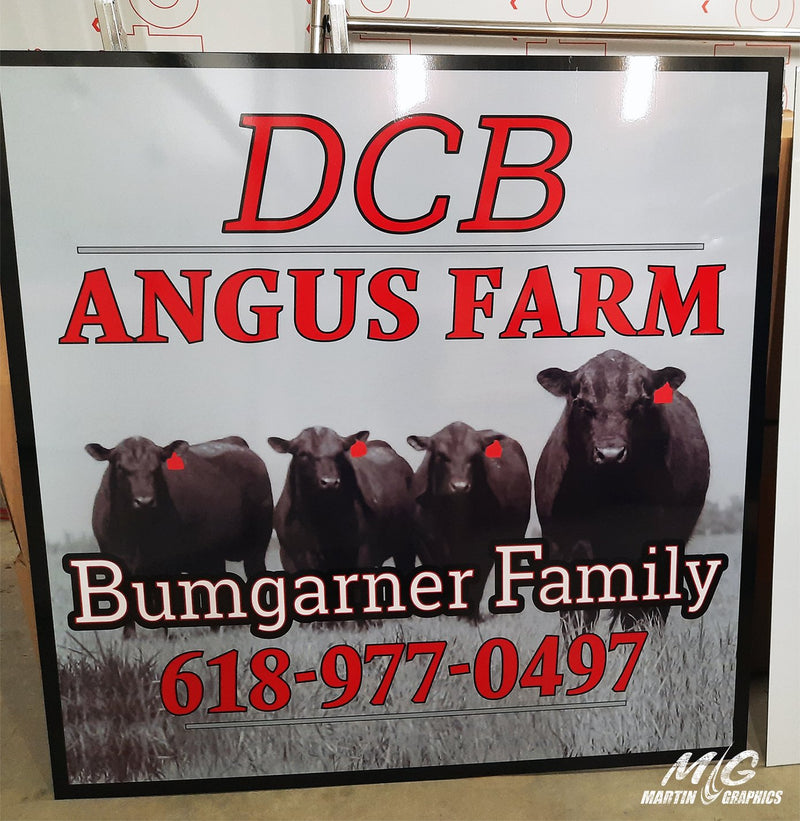 Sign dcb angus — custom signage